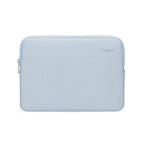 blue targus laptop sleeve on white background