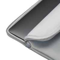 Gray zippered pouch on a white background