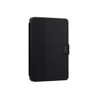 Black tablet case with a brand logo on a white background