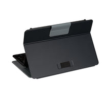 Black tablet case with keyboard on a white background