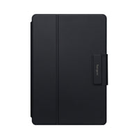 Black tablet case with brand logo on a white background