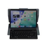 Tablet with a keyboard dock on a white background
