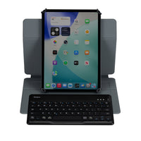 Tablet with keyboard dock on a white background