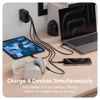 HyperJuice® 100W USB-C GaN Safety Tested Travel Charger - Black