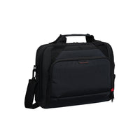 black targus laptop briefcase on white background