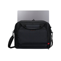 black targus laptop briefcase on white background