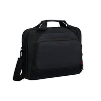 black targus laptop briefcase on white background