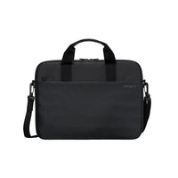 Black Targus briefcase on a white background