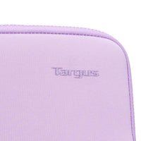 Close-up of a purple Targus product with brand logo.