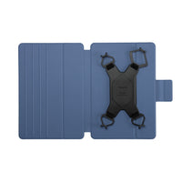 blue tablet case on white background