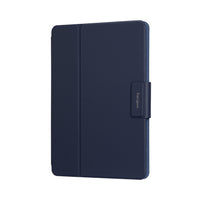 Navy blue tablet case with 'Targus' branding on a white background