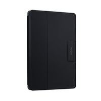 Black tablet case with a brand logo on a white background