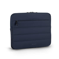 Navy blue laptop sleeve with Targus branding on a white background