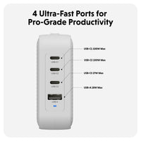 HyperJuice® 100W USB-C GaN Safety Tested Travel Charger - White