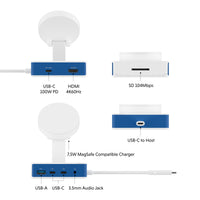 HyperDrive®  Flex 5 Port USB-C Hub with Qi Phone Charger
