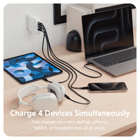 HyperJuice® 100W USB-C GaN Safety Tested Travel Charger - White