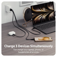 HyperJuice® 70W USB-C GaN Safety Tested Travel Charger - White