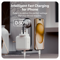 HyperJuice® 70W USB-C GaN Safety Tested Travel Charger - White