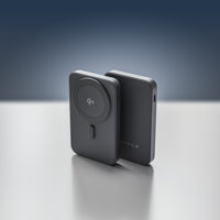 Hyper 5K Qi2 Semi-Solid-State Power Bank front and back on white background